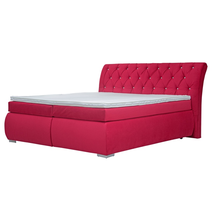 Posteľ boxspring CHERYL červená, 180x200 cm 1