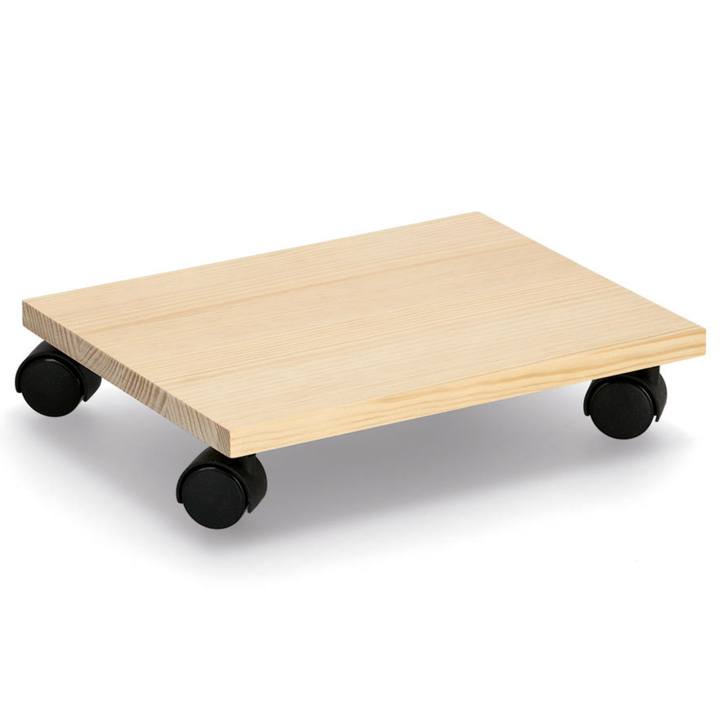 Pojazdný podstavec HENNY čierna/svetlé drevo 1