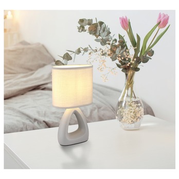 Stolná lampa TRIANGLE sivá 1